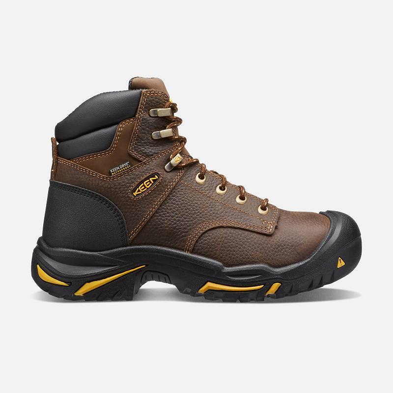 Keen Mt Vernon 6" Soft Toe Arbeitsschuhe Herren DE-26741 Cascade Brown - Keen Herrenschuhe Braun